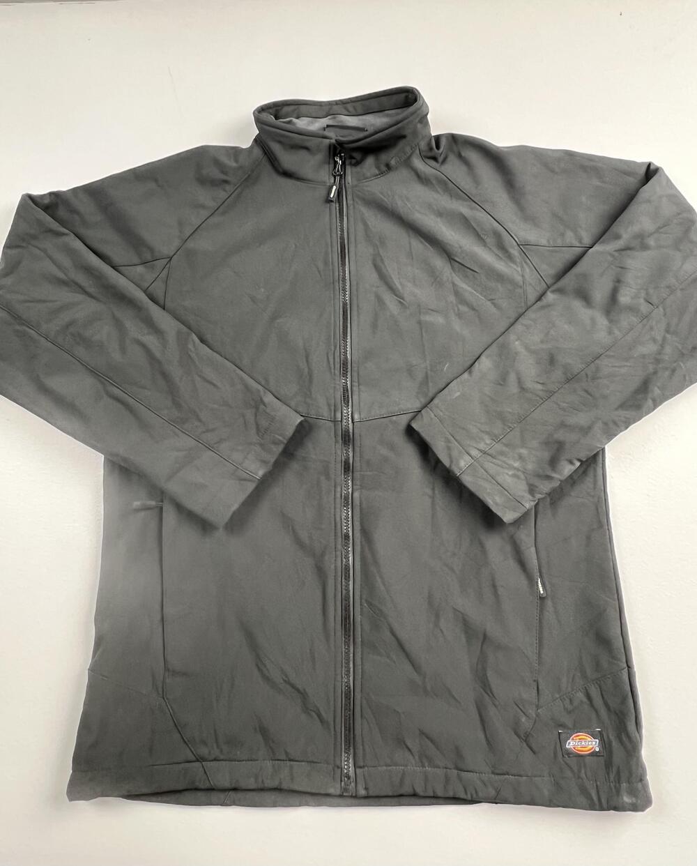 Dickies Jacket Mens Medium Black Softshell Windbreaker Full Zip Lined Workwear